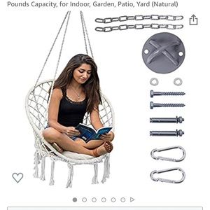 Macrame hanging chair